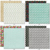 Hello Fall 6x6 Double-Sided Paper Pack, 6x6 double-sided paper pack paper patterns 1 through 8 preview, showing 6x6 scrapbook paper for handmade cards, mini albums, junk journals, paper layering, small-scale layouts, and coordinated paper crafts. Buyer theme: Fall 6x6 Scrapbook Paper for Cards & Mini Albums. Hello Fall 6x6 Double-Sided Paper Pack with scaled pumpkins, florals, checks, houndstooth, dots, leaves and bright autumn patterns for cards and mini albums