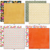 Hello Fall 6x6 Double-Sided Paper Pack, 6x6 double-sided paper pack paper patterns 9 through 16 preview, showing 6x6 scrapbook paper for handmade cards, mini albums, junk journals, paper layering, small-scale layouts, and coordinated paper crafts. Buyer theme: Fall 6x6 Scrapbook Paper for Cards & Mini Albums. Hello Fall 6x6 Double-Sided Paper Pack with scaled pumpkins, florals, checks, houndstooth, dots, leaves and bright autumn patterns for cards and mini albums