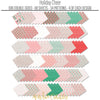 Holiday Cheer 6x6 Double-Sided Paper Pack, papers spread out image, showing 6x6 scrapbook paper for handmade cards, mini albums, junk journals, paper layering, small-scale layouts, and coordinated paper crafts. Buyer theme: Christmas 6x6 Scrapbook Paper for Cards & Mini Albums. Holiday Cheer 6x6 Double-Sided Paper Pack with scaled snowflakes, Santa, gingerbread, candy canes, ornaments, plaids, lights and festive Christmas patterns for cards and mini albums