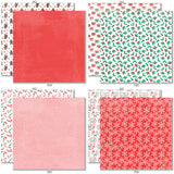 Holiday Cheer 6x6 Double-Sided Paper Pack, 6x6 double-sided paper pack paper patterns 17 through 24 preview, showing 6x6 scrapbook paper for handmade cards, mini albums, junk journals, paper layering, small-scale layouts, and coordinated paper crafts. Buyer theme: Christmas 6x6 Scrapbook Paper for Cards & Mini Albums. Coordinating patterns include Red snowflake fields, Peppermint holiday plaid, Candy cane repeats