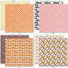 It's Spooky Season Bundle, bundle paper patterns 17 through 24 preview, showing complete coordinated paper craft set with 12x12 papers, 6x6 papers, cardstock, die cuts, and stickers for layouts, cards, albums, journals, and keepsakes. Buyer theme: Complete Halloween Scrapbook Craft Bundle. It's Spooky Season complete scrapbook bundle with 12x12 Double-Sided Paper, 6x6 Double-Sided Paper, Linen Printed Smooth Cardstock, Die Cuts and one Sticker Sheet