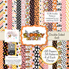 It's Spooky Season Bundle, high resolution cover image, showing complete coordinated paper craft set with 12x12 papers, 6x6 papers, cardstock, die cuts, and stickers for layouts, cards, albums, journals, and keepsakes. Buyer theme: Complete Halloween Scrapbook Craft Bundle. It's Spooky Season complete scrapbook bundle with 12x12 Double-Sided Paper, 6x6 Double-Sided Paper, Linen Printed Smooth Cardstock, Die Cuts and one Sticker Sheet