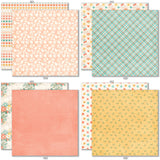 Life is Good 6x6 Double-Sided Paper Pack, 6x6 double-sided paper pack paper patterns 1 through 8 preview, showing 6x6 scrapbook paper for handmade cards, mini albums, junk journals, paper layering, small-scale layouts, and coordinated paper crafts. Buyer theme: Everyday 6x6 Scrapbook Paper for Cards & Mini Albums. Life is Good 6x6 Double-Sided Paper Pack with scaled florals, plaids, dots, hearts, rainbows, cherries and happy everyday patterns for cards and mini albums
