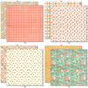 Life is Good 6x6 Double-Sided Paper Pack, 6x6 double-sided paper pack paper patterns 17 through 24 preview, showing 6x6 scrapbook paper for handmade cards, mini albums, junk journals, paper layering, small-scale layouts, and coordinated paper crafts. Buyer theme: Everyday 6x6 Scrapbook Paper for Cards & Mini Albums. Life is Good 6x6 Double-Sided Paper Pack with scaled florals, plaids, dots, hearts, rainbows, cherries and happy everyday patterns for cards and mini albums