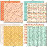 Life is Good 6x6 Double-Sided Paper Pack, 6x6 double-sided paper pack paper patterns 25 through 32 preview, showing 6x6 scrapbook paper for handmade cards, mini albums, junk journals, paper layering, small-scale layouts, and coordinated paper crafts. Buyer theme: Everyday 6x6 Scrapbook Paper for Cards & Mini Albums. Life is Good 6x6 Double-Sided Paper Pack with scaled florals, plaids, dots, hearts, rainbows, cherries and happy everyday patterns for cards and mini albums