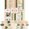 Love Lives Here 6x6 Double-Sided Paper Pack, 6x6 cover and paper spread out image, showing 6x6 scrapbook paper for handmade cards, mini albums, junk journals, paper layering, small-scale layouts, and coordinated paper crafts. Buyer theme: Family 6x6 Scrapbook Paper for Cards & Mini Albums. Love Lives Here 6x6 Double-Sided Paper Pack with scaled florals, rosebuds, plaid, gingham, dots and botanical patterns for cards and mini albums