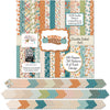 Pumpkin Season 6x6 Double-Sided Paper Pack, 6x6 cover and paper spread out image, showing 6x6 scrapbook paper for handmade cards, mini albums, junk journals, paper layering, small-scale layouts, and coordinated paper crafts. Buyer theme: Fall 6x6 Scrapbook Paper for Cards & Mini Albums. 6x6 double-sided fall scrapbook paper pack with scaled pumpkin, plaid, botanical, and cozy autumn designs. Visible artwork includes pumpkins, hot drink mugs, pie slices, sweaters
