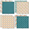 Pumpkin Season 6x6 Double-Sided Paper Pack, 6x6 double-sided paper pack paper patterns 1 through 8 preview, showing 6x6 scrapbook paper for handmade cards, mini albums, junk journals, paper layering, small-scale layouts, and coordinated paper crafts. Buyer theme: Fall 6x6 Scrapbook Paper for Cards & Mini Albums. 6x6 double-sided fall scrapbook paper pack with scaled pumpkin, plaid, botanical, and cozy autumn designs. Coordinating patterns include autumn plaid, pumpkin toss, tiny floral dot