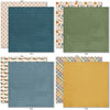 Ready for School 6x6 Double-Sided Paper Pack, 6x6 double-sided paper pack paper patterns 9 through 16 preview, showing 6x6 scrapbook paper for handmade cards, mini albums, junk journals, paper layering, small-scale layouts, and coordinated paper crafts. Buyer theme: Back to School Card Making & Mini Album Paper Pack. Ready for School 6x6 Double-Sided Paper Pack with scaled schoolhouse patterns including stars, apples, plaid, backpacks, paperclips, notebook lines and graph grids
