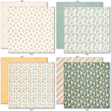 Some Bunny Loves You 6x6 Double-Sided Paper Pack, 6x6 double-sided paper pack paper patterns 17 through 24 preview, showing 6x6 scrapbook paper for handmade cards, mini albums, junk journals, paper layering, small-scale layouts, and coordinated paper crafts. Buyer theme: Easter 6x6 Paper for Cards & Mini Albums. Some Bunny Loves You 6x6 Double-Sided Paper Pack with scaled bunnies, Easter eggs, tulips, carrots, florals, plaid, stripes and polka dots for cards and mini albums