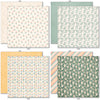 Some Bunny Loves You 6x6 Double-Sided Paper Pack, 6x6 double-sided paper pack paper patterns 17 through 24 preview, showing 6x6 scrapbook paper for handmade cards, mini albums, junk journals, paper layering, small-scale layouts, and coordinated paper crafts. Buyer theme: Easter 6x6 Paper for Cards & Mini Albums. Some Bunny Loves You 6x6 Double-Sided Paper Pack with scaled bunnies, Easter eggs, tulips, carrots, florals, plaid, stripes and polka dots for cards and mini albums