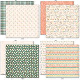 Some Bunny Loves You 6x6 Double-Sided Paper Pack, 6x6 double-sided paper pack paper patterns 25 through 32 preview, showing 6x6 scrapbook paper for handmade cards, mini albums, junk journals, paper layering, small-scale layouts, and coordinated paper crafts. Buyer theme: Easter 6x6 Paper for Cards & Mini Albums. Some Bunny Loves You 6x6 Double-Sided Paper Pack with scaled bunnies, Easter eggs, tulips, carrots, florals, plaid, stripes and polka dots for cards and mini albums
