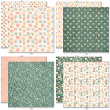 Some Bunny Loves You 6x6 Double-Sided Paper Pack, 6x6 double-sided paper pack paper patterns 9 through 16 preview, showing 6x6 scrapbook paper for handmade cards, mini albums, junk journals, paper layering, small-scale layouts, and coordinated paper crafts. Buyer theme: Easter 6x6 Paper for Cards & Mini Albums. Some Bunny Loves You 6x6 Double-Sided Paper Pack with scaled bunnies, Easter eggs, tulips, carrots, florals, plaid, stripes and polka dots for cards and mini albums