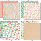 The World Awaits 6x6 Double-Sided Paper Pack, 6x6 double-sided paper pack paper patterns 1 through 8 preview, showing 6x6 scrapbook paper for handmade cards, mini albums, junk journals, paper layering, small-scale layouts, and coordinated paper crafts. Buyer theme: Travel 6x6 Scrapbook Paper for Card Making. 6x6 travel paper pack with reduced-scale tropical florals, maps, palm leaves, road trip icons and vacation patterns. Visible artwork includes camera, globe, map, vintage van