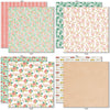The World Awaits 6x6 Double-Sided Paper Pack, 6x6 double-sided paper pack paper patterns 1 through 8 preview, showing 6x6 scrapbook paper for handmade cards, mini albums, junk journals, paper layering, small-scale layouts, and coordinated paper crafts. Buyer theme: Travel 6x6 Scrapbook Paper for Card Making. 6x6 travel paper pack with reduced-scale tropical florals, maps, palm leaves, road trip icons and vacation patterns. Visible artwork includes camera, globe, map, vintage van