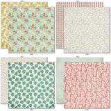The World Awaits 6x6 Double-Sided Paper Pack, 6x6 double-sided paper pack paper patterns 17 through 24 preview, showing 6x6 scrapbook paper for handmade cards, mini albums, junk journals, paper layering, small-scale layouts, and coordinated paper crafts. Buyer theme: Travel 6x6 Scrapbook Paper for Card Making. 6x6 travel paper pack with reduced-scale tropical florals, maps, palm leaves, road trip icons and vacation patterns. Visible artwork includes map, vintage van, suitcase, road sign