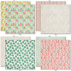 The World Awaits 6x6 Double-Sided Paper Pack, 6x6 double-sided paper pack paper patterns 17 through 24 preview, showing 6x6 scrapbook paper for handmade cards, mini albums, junk journals, paper layering, small-scale layouts, and coordinated paper crafts. Buyer theme: Travel 6x6 Scrapbook Paper for Card Making. 6x6 travel paper pack with reduced-scale tropical florals, maps, palm leaves, road trip icons and vacation patterns. Visible artwork includes map, vintage van, suitcase, road sign