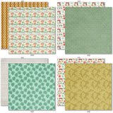 The World Awaits 6x6 Double-Sided Paper Pack, 6x6 double-sided paper pack paper patterns 25 through 32 preview, showing 6x6 scrapbook paper for handmade cards, mini albums, junk journals, paper layering, small-scale layouts, and coordinated paper crafts. Buyer theme: Travel 6x6 Scrapbook Paper for Card Making. 6x6 travel paper pack with reduced-scale tropical florals, maps, palm leaves, road trip icons and vacation patterns. Color palette includes mint, teal, mustard