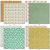The World Awaits 6x6 Double-Sided Paper Pack, 6x6 double-sided paper pack paper patterns 25 through 32 preview, showing 6x6 scrapbook paper for handmade cards, mini albums, junk journals, paper layering, small-scale layouts, and coordinated paper crafts. Buyer theme: Travel 6x6 Scrapbook Paper for Card Making. 6x6 travel paper pack with reduced-scale tropical florals, maps, palm leaves, road trip icons and vacation patterns. Color palette includes mint, teal, mustard