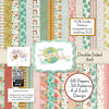 The World Awaits 6x6 Double-Sided Paper Pack, high resolution cover image, showing 6x6 scrapbook paper for handmade cards, mini albums, junk journals, paper layering, small-scale layouts, and coordinated paper crafts. Buyer theme: Travel 6x6 Scrapbook Paper for Card Making. 6x6 travel paper pack with reduced-scale tropical florals, maps, palm leaves, road trip icons and vacation patterns. Visible artwork includes plumeria flowers, monstera leaves, palm fronds, airplane