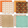 Welcome Fall Bundle, bundle paper patterns 17 through 24 preview, showing complete coordinated paper craft set with 12x12 papers, 6x6 papers, cardstock, die cuts, and stickers for layouts, cards, albums, journals, and keepsakes. Buyer theme: Complete Fall Scrapbook Bundle. Welcome Fall complete scrapbook bundle with 12x12 paper, 6x6 paper, coordinating cardstock, stickers and die cuts