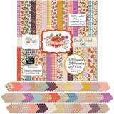 Wildflowers 6x6 Double-Sided Paper Pack, 6x6 cover and paper spread out image, showing 6x6 scrapbook paper for handmade cards, mini albums, junk journals, paper layering, small-scale layouts, and coordinated paper crafts. Buyer theme: Floral 6x6 Scrapbook Paper for Cards & Mini Albums. Wildflowers 6x6 Double-Sided Paper Pack with scaled gingham, polka dots, berries, strawberries, meadow flowers, birds and botanical patterns for cards and mini albums