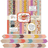 Wildflowers 6x6 Double-Sided Paper Pack, 6x6 cover and paper spread out image, showing 6x6 scrapbook paper for handmade cards, mini albums, junk journals, paper layering, small-scale layouts, and coordinated paper crafts. Buyer theme: Floral 6x6 Scrapbook Paper for Cards & Mini Albums. Wildflowers 6x6 Double-Sided Paper Pack with scaled gingham, polka dots, berries, strawberries, meadow flowers, birds and botanical patterns for cards and mini albums