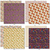 Wildflowers 6x6 Double-Sided Paper Pack, 6x6 double-sided paper pack paper patterns 1 through 8 preview, showing 6x6 scrapbook paper for handmade cards, mini albums, junk journals, paper layering, small-scale layouts, and coordinated paper crafts. Buyer theme: Floral 6x6 Scrapbook Paper for Cards & Mini Albums. Wildflowers 6x6 Double-Sided Paper Pack with scaled gingham, polka dots, berries, strawberries, meadow flowers, birds and botanical patterns for cards and mini albums