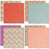 Wildflowers 6x6 Double-Sided Paper Pack, 6x6 double-sided paper pack paper patterns 17 through 24 preview, showing 6x6 scrapbook paper for handmade cards, mini albums, junk journals, paper layering, small-scale layouts, and coordinated paper crafts. Buyer theme: Floral 6x6 Scrapbook Paper for Cards & Mini Albums. Wildflowers 6x6 Double-Sided Paper Pack with scaled gingham, polka dots, berries, strawberries, meadow flowers, birds and botanical patterns for cards and mini albums