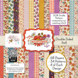 Wildflowers 6x6 Double-Sided Paper Pack, high resolution cover image, showing 6x6 scrapbook paper for handmade cards, mini albums, junk journals, paper layering, small-scale layouts, and coordinated paper crafts. Buyer theme: Floral 6x6 Scrapbook Paper for Cards & Mini Albums. Wildflowers 6x6 Double-Sided Paper Pack with scaled gingham, polka dots, berries, strawberries, meadow flowers, birds and botanical patterns for cards and mini albums