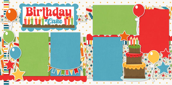 Birthday Cake-Blue-Page Kit