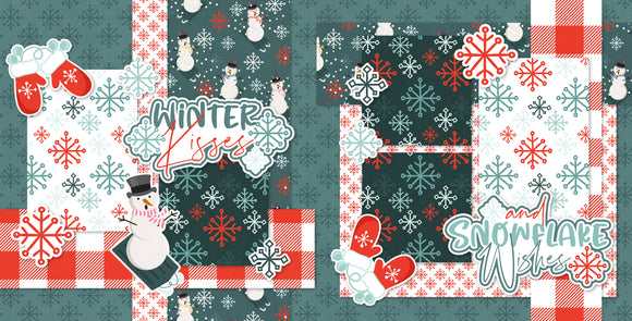 Winter Kisses and Snowflake Wishes - Page Kit