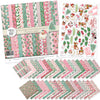 A Very Vintage Christmas Paper & Sticker Kit, main product image, showing 12x12 scrapbook paper and coordinating stickers for scrapbook layouts, photo albums, memory keeping, cards, and paper crafts. Buyer theme: Vintage Christmas 12x12 Scrapbook Paper & Sticker Kit. 12x12 A Very Vintage Christmas Paper & Sticker Kit with 33 vintage Christmas paper designs and a coordinating retro holiday sticker sheet