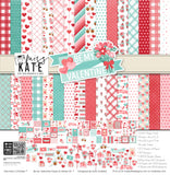 Be My Valentine Paper & Sticker Kit, high resolution cover image, showing 12x12 scrapbook paper and coordinating stickers for scrapbook layouts, photo albums, memory keeping, cards, and paper crafts. Buyer theme: Valentine's Day Scrapbook Paper & Sticker Kit. Be My Valentine Paper & Sticker Kit with hearts, mailboxes, envelopes, balloons, teddy bears, bees, floral bouquets, gifts, candy jars, gumball machines and red, pink, aqua and teal Valentine patterns