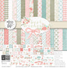 Best Wishes Paper & Sticker Kit, high resolution cover image, showing 12x12 scrapbook paper and coordinating stickers for scrapbook layouts, photo albums, memory keeping, cards, and paper crafts. Buyer theme: Friendship & Celebration Scrapbook Paper & Sticker Kit. 12x12 floral paper and sticker kit. Visible artwork includes ribbon bows, wildflowers, leafy sprigs, floral banners. Coordinating patterns include plaid, polka dots, floral toss. Designed for handmade cards, mini albums, junk journals