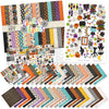 Chills and Thrills Monthly Box Add-On - 12x12 Paper & Sticker Kit. high-resolution product presentation with Halloween papers, stickers and playful spooky-cute artwork.