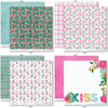 Happy Valentines Day Paper & Sticker Kit, paper & sticker kit paper patterns 15 through 22 preview, showing 12x12 scrapbook paper and coordinating stickers for scrapbook layouts, photo albums, memory keeping, cards, and paper crafts. Buyer theme: Valentine 12x12 Scrapbook Paper & Stickers. 12x12 Happy Valentines Day Paper & Sticker Kit with romantic patterned papers, element cards and coordinating Valentine stickers