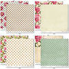 May Flowers Paper & Sticker Kit, paper & sticker kit paper patterns 15 through 22 preview, showing 12x12 scrapbook paper and coordinating stickers for scrapbook layouts, photo albums, memory keeping, cards, and paper crafts. Buyer theme: Spring Garden Scrapbook Paper & Sticker Kit. 12x12 May Flowers Paper & Sticker Kit with spring floral patterned papers, garden element cards and coordinating botanical stickers