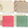 May Flowers Paper & Sticker Kit, paper & sticker kit paper patterns 23 through 30 preview, showing 12x12 scrapbook paper and coordinating stickers for scrapbook layouts, photo albums, memory keeping, cards, and paper crafts. Buyer theme: Spring Garden Scrapbook Paper & Sticker Kit. 12x12 May Flowers Paper & Sticker Kit with spring floral patterned papers, garden element cards and coordinating botanical stickers