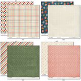Ready for School Paper & Sticker Kit, paper & sticker kit paper patterns 15 through 22 preview, showing 12x12 scrapbook paper and coordinating stickers for family history layouts, genealogy albums, heritage pages, and meaningful memory keeping. Buyer theme: Back to School Scrapbook Paper & Sticker Kit. Ready for School 12x12 Paper & Sticker Kit with double-sided school scrapbook papers, classroom cut-apart elements and coordinating stickers