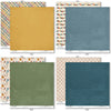 Ready for School Paper & Sticker Kit, paper & sticker kit paper patterns 23 through 30 preview, showing 12x12 scrapbook paper and coordinating stickers for family history layouts, genealogy albums, heritage pages, and meaningful memory keeping. Buyer theme: Back to School Scrapbook Paper & Sticker Kit. Ready for School 12x12 Paper & Sticker Kit with double-sided school scrapbook papers, classroom cut-apart elements and coordinating stickers