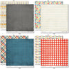 School is Cool Paper & Sticker Kit, paper & sticker kit paper patterns 31 through 38 preview, showing 12x12 scrapbook paper and coordinating stickers for scrapbook layouts, photo albums, memory keeping, cards, and paper crafts. Buyer theme: Back to School 12x12 Scrapbook Paper & Sticker Kit. School is Cool Paper & Sticker Kit with apples, books, pencils, crayons, rulers, notebooks, backpacks, classroom titles, stars, plaids and graph-paper patterns