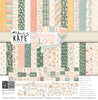 Some Bunny Loves You Paper & Sticker Kit, high resolution cover image, showing 12x12 scrapbook paper and coordinating stickers for scrapbook layouts, photo albums, memory keeping, cards, and paper crafts. Buyer theme: Easter & Spring Scrapbook Paper Kit. Some Bunny Loves You Paper & Sticker Kit with pastel bunnies, eggs, carrots, tulips, florals, plaid, dots and cheerful Easter and spring titles in peach, mint, sage, yellow and cream