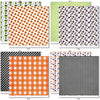 Trick or Treat Collection, collection paper patterns 15 through 22 preview, showing coordinated Paper & Sticker Kit, full-size Die Cuts, and Sticker Sheet for scrapbook layouts, memory albums, cards, journals, and keepsakes. Buyer theme: Coordinated Cute Halloween Collection. Trick or Treat coordinated scrapbook collection with 12x12 paper, stickers and die-cut Halloween embellishments