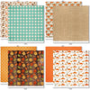 Welcome Fall Collection, collection paper patterns 15 through 22 preview, showing coordinated Paper & Sticker Kit, full-size Die Cuts, and Sticker Sheet for scrapbook layouts, memory albums, cards, journals, and keepsakes. Buyer theme: Coordinated Fall Scrapbook Collection. Welcome Fall coordinated scrapbook collection with 12x12 paper, stickers and die-cut autumn embellishments. Scrapbook collection, paper and sticker supplies, die cut embellishments, and coordinated memory keeping products