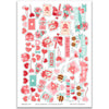 Be My Valentine Stickers, main product image, showing coordinating scrapbook stickers for layouts, planners, journals, cards, memory albums, titles, and quick finishing details. Buyer theme: Valentine Stickers for Scrapbooks & Journals. Be My Valentine Sticker Sheet with scaled hearts, love titles, mailboxes, envelopes, balloons, teddy bears, bees, flowers, gifts and candy accents for scrapbooks, planners and journals
