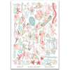 Best Wishes Stickers, main product image, showing coordinating scrapbook stickers for layouts, planners, journals, cards, memory albums, titles, and quick finishing details. Buyer theme: Floral Friendship Stickers for Scrapbooks & Journals. coordinating floral and sentiment sticker sheet. Visible artwork includes watercolor roses, ribbon bows, wildflowers, leafy sprigs. Coordinating patterns include gingham, plaid, polka dots. Color palette includes Powder Aqua, Seafoam, Soft Teal