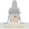 Birthday Bash Stickers, size guide image, showing coordinating scrapbook stickers for layouts, planners, journals, cards, memory albums, titles, and quick finishing details. Buyer theme: Birthday Scrapbook Stickers & Planner Accents. Birthday Bash Sticker Sheet with scaled birthday artwork for scrapbook pages, planners, journals, cards and quick celebration accents. Visible artwork includes Wrapped gifts and bows, Birthday candles, Party hats and pinata, Pennant banners