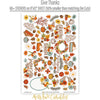Give Thanks Collection, sticker sheet spread out image, showing coordinated Paper & Sticker Kit, full-size Die Cuts, and Sticker Sheet for scrapbook layouts, memory albums, cards, journals, and keepsakes. Buyer theme: Coordinated Thanksgiving Scrapbook Collection. Give Thanks coordinated Thanksgiving scrapbook collection with 12x12 paper, die cuts and a sticker sheet. Color palette includes Pumpkin orange, rust, harvest gold, mustard yellow, dusty aqua, teal, sage, olive, cream, tan and brown