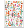 Hello Fall Stickers, main product image, showing coordinating scrapbook stickers for layouts, planners, journals, cards, memory albums, titles, and quick finishing details. Buyer theme: Fall Stickers for Scrapbooks, Journals & Planners. Hello Fall Sticker Sheet with scaled fall titles, pumpkins, gourds, leaves, flowers, botanical sprigs, labels and frames for scrapbook pages, planners and journals. Designed for Fall scrapbook layouts, Pumpkin patch photo albums, Autumn family memories